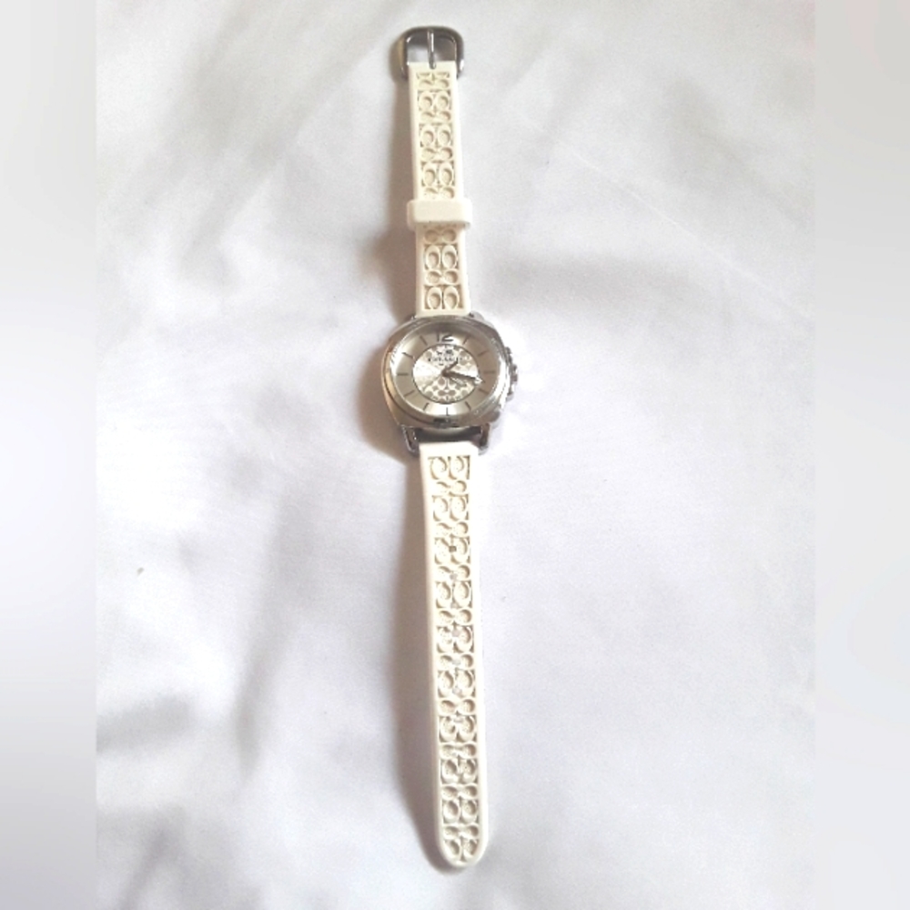 COACH WOMEN'S 14503146 BOYFRIEND WHITE SILICONE WATCH